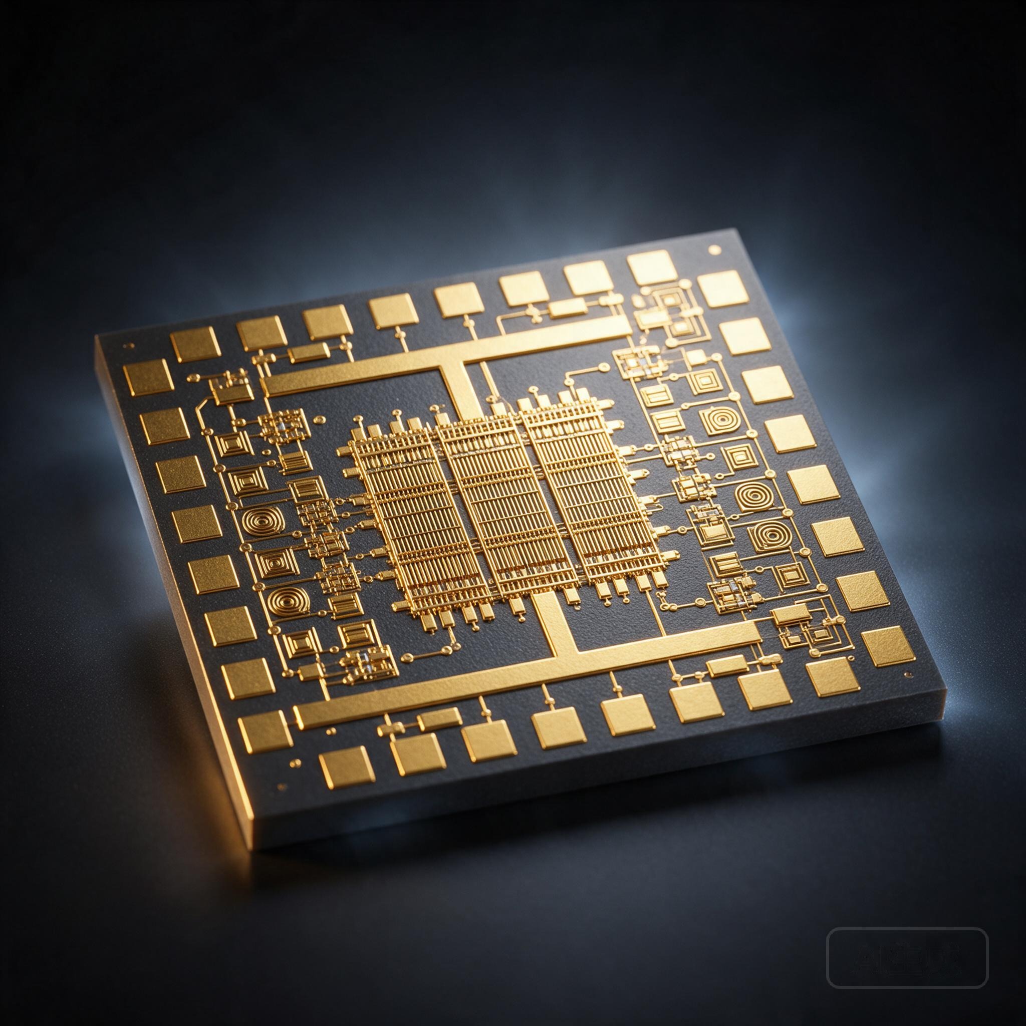 Reconfigurable RF power amplifier MMIC with switched matching network elements around the transistor stages