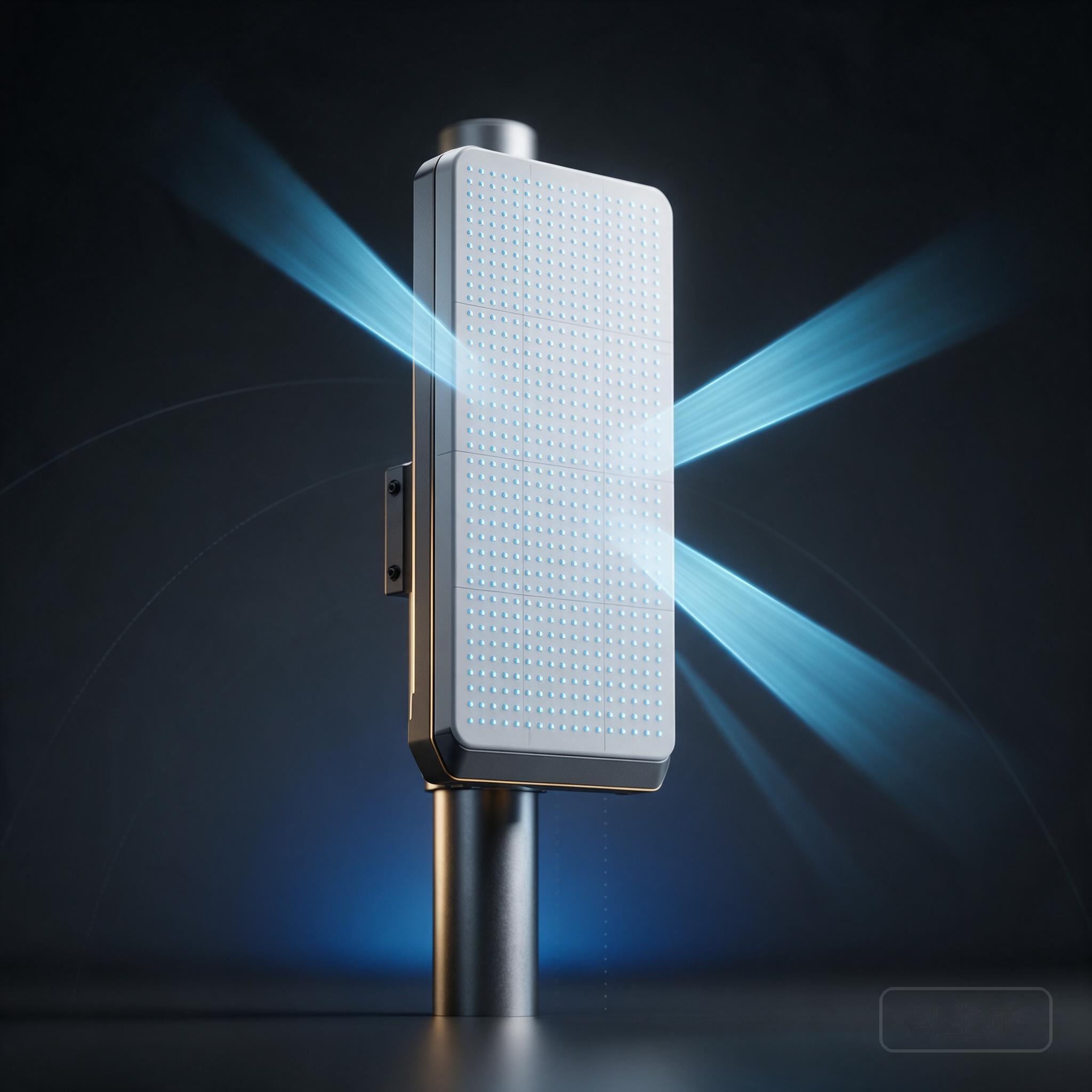 5G millimeter-wave active antenna panel with electronically steered cyan beams